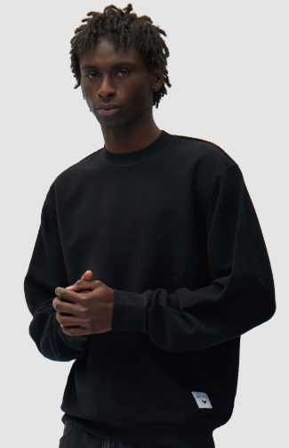 Reversible Label Crewneck Sweater
