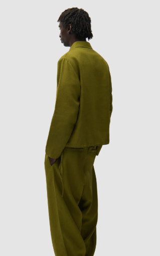 Short Linen Zip Sweater