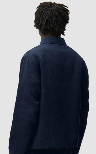 Short Linen Zip Sweater