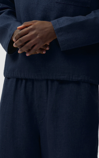 Short Linen Zip Sweater