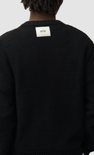 Omkeerbaar gebreid label