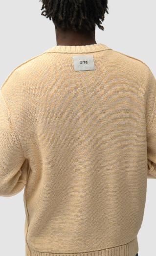 Omkeerbaar gebreid label