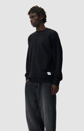 Reversible Label Crewneck Sweater