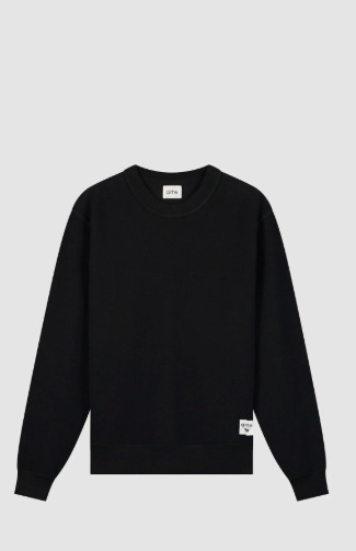 Reversible Label Crewneck Sweater