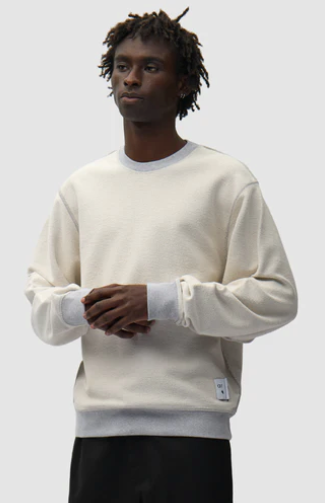 Reversible Label Crewneck Sweater
