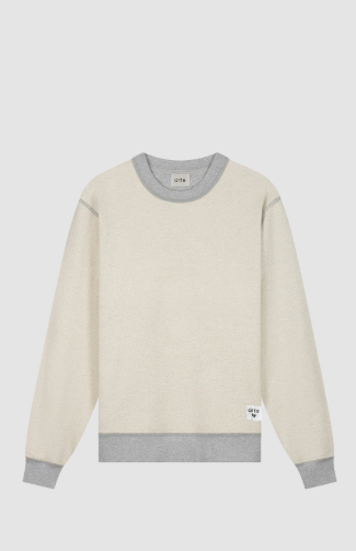 Reversible Label Crewneck Sweater