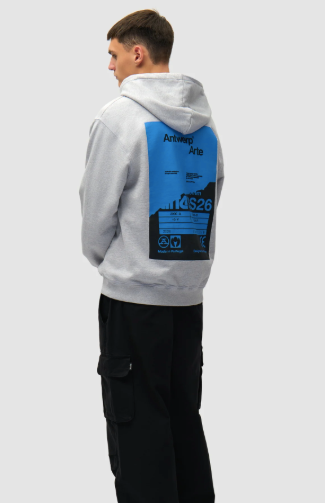 Hoodie met poster op de rug