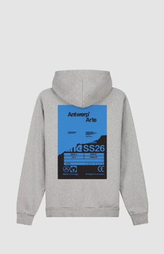 Hoodie met poster op de rug