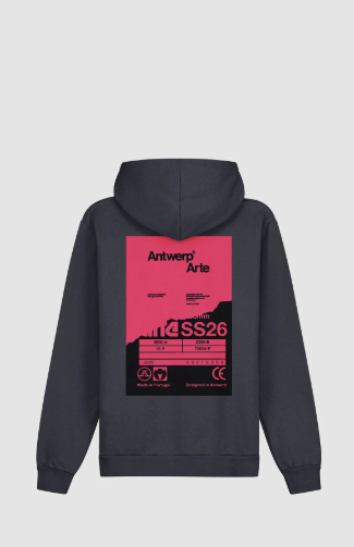 Hoodie met poster op de rug