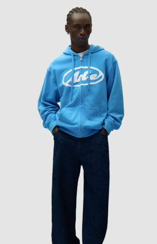 Hoodie met ritssluiting en cirkelvormig logo