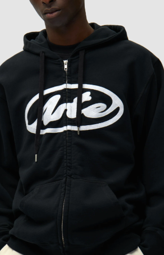 Hoodie met ritssluiting en cirkelvormig logo