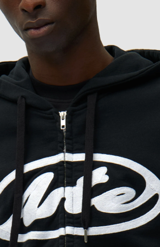 Hoodie met ritssluiting en cirkelvormig logo
