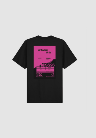 T-shirt met poster op de rug