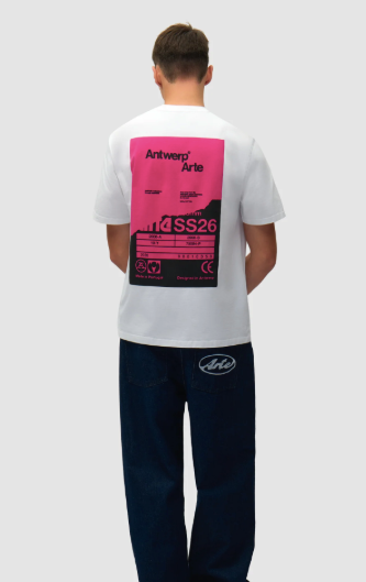 T-shirt met collage op de rug