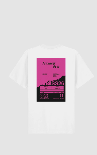 T-shirt met collage op de rug