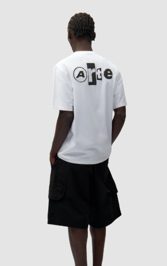 T-shirt met collage op de rug