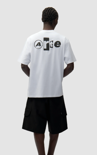 T-shirt met collage op de rug