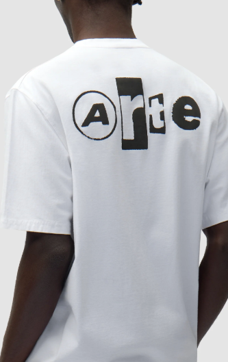T-shirt met collage op de rug