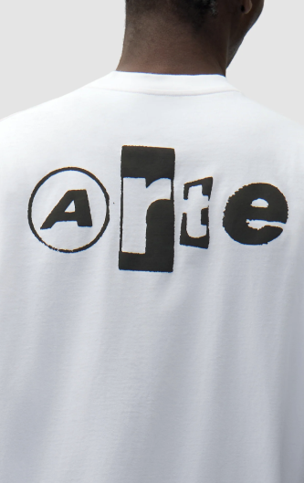 T-shirt met collage op de rug