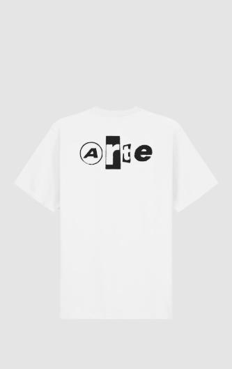 T-shirt met collage op de rug