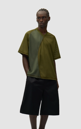T-shirt met mesh-inzetstukken
