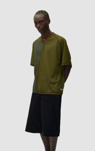 T-shirt met mesh-inzetstukken